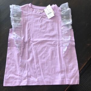 Cute lilac frilly girls top